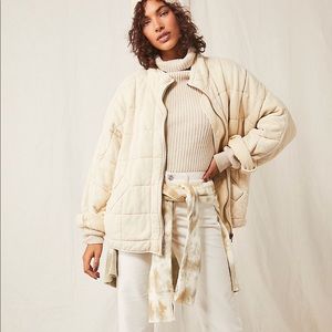 Free People Dolman Quilted Knit Jacket